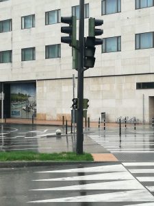 Foto semáforos apagados en la Avenida de la Ribera